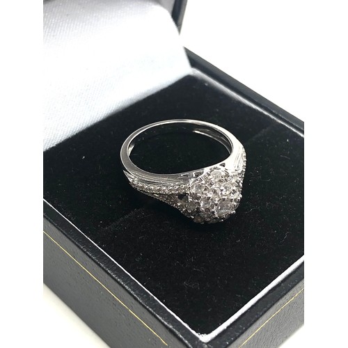 105 - 9ct white gold  diamond ring weight 3g 0.50ct diamonds