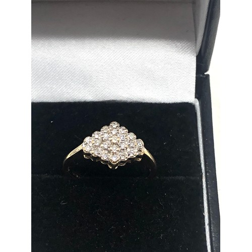 114 - 9ct gold  diamond ring weight 2g 0.10 ct diamonds