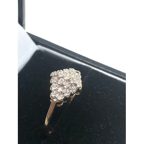 114 - 9ct gold  diamond ring weight 2g 0.10 ct diamonds