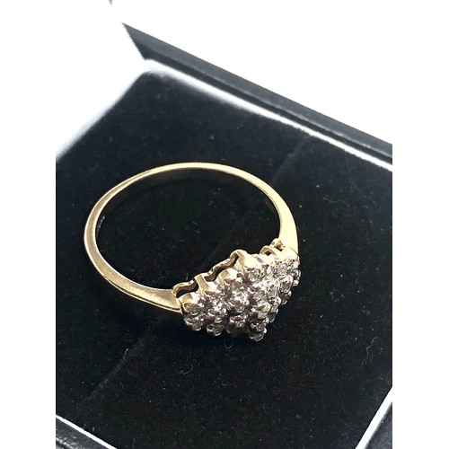 114 - 9ct gold  diamond ring weight 2g 0.10 ct diamonds