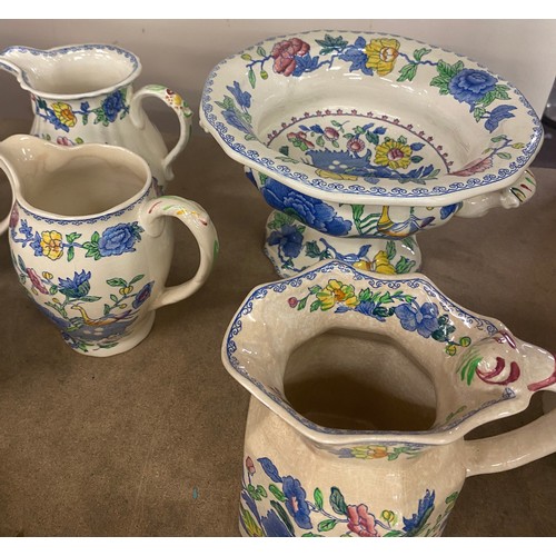 339 - Selection vintage Masons tea /coffee part sets, to include cups, saucers, jugs, tea pot, tea caddies... 