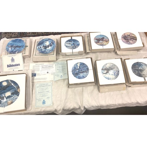 154 - Selection of Royal Worcester Dambusters collectors plates, '50th Anniversary of Dambusters mission -... 