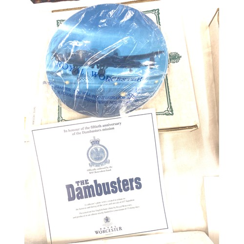 154 - Selection of Royal Worcester Dambusters collectors plates, '50th Anniversary of Dambusters mission -... 