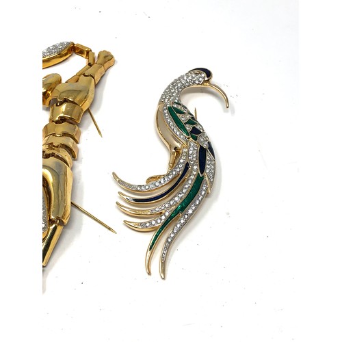 433 - 3 X Statement Rhinestone Animal Brooches