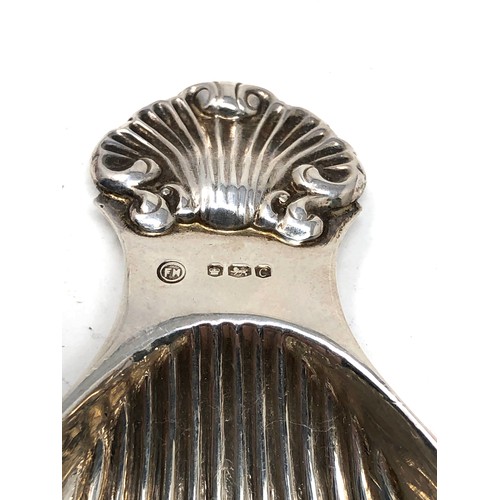 17 - Silver tea caddy spoon sheffield silver hallmarks