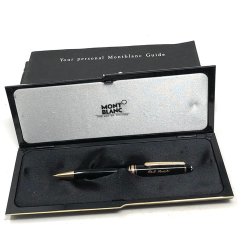 469 - Boxed mont blanc pencil boxed engraved name