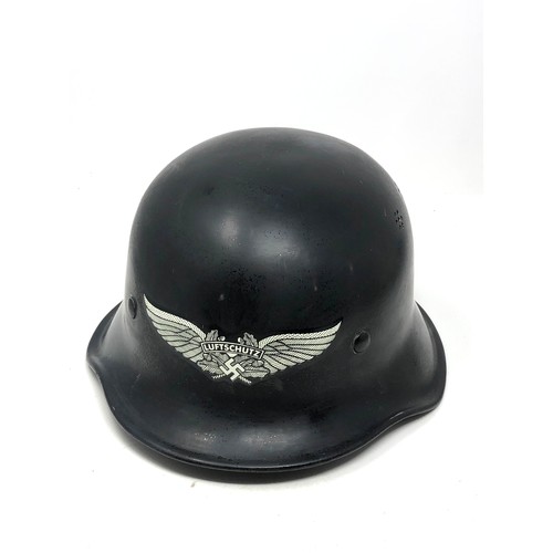 444 - ww2 german steel helmet luftschutz decal on gfront