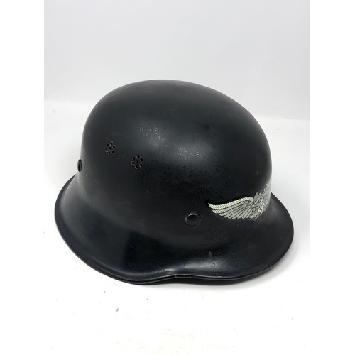 444 - ww2 german steel helmet luftschutz decal on gfront