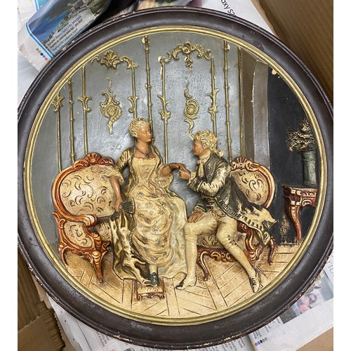 263 - 2 Large decorative wall plates