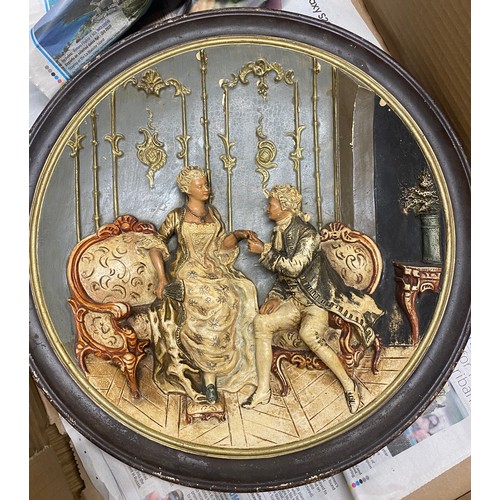 263 - 2 Large decorative wall plates