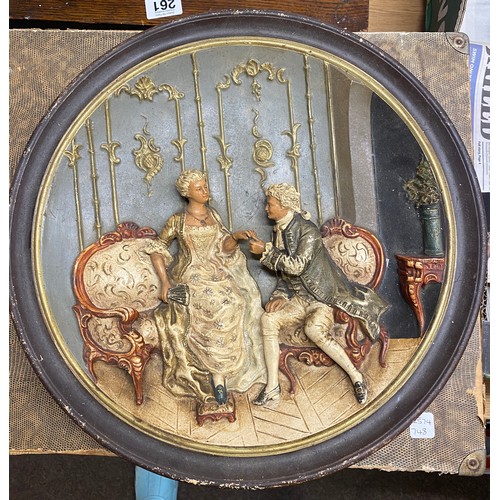 263 - 2 Large decorative wall plates