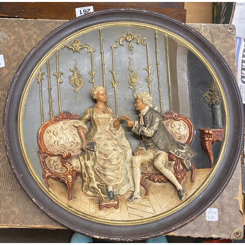 263 - 2 Large decorative wall plates