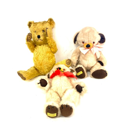 179 - 3 Vintage teddy bears- 2 Merrythought Cheeky and 1 Chiltern