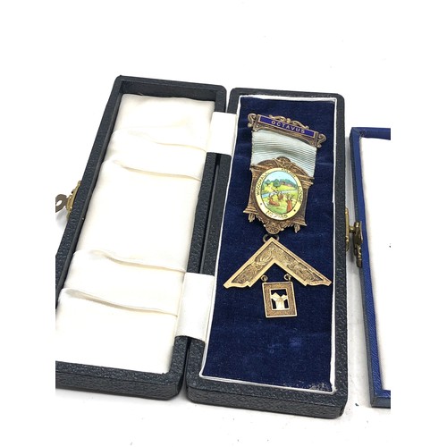 439a - 2 silver masonic jewels