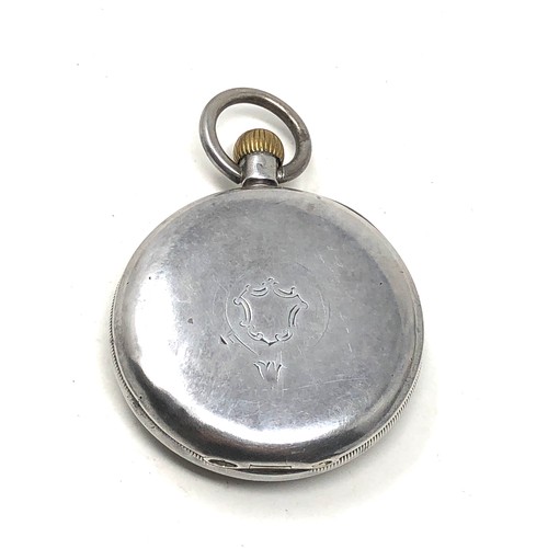 442 - Antique silver open face waltham mass pocket watch the watch is not  ticking