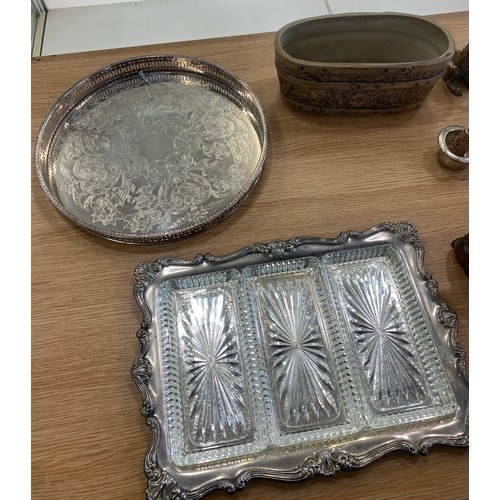 311 - Large selection of miscellaneous includes glassware, metal ware, pottery etc