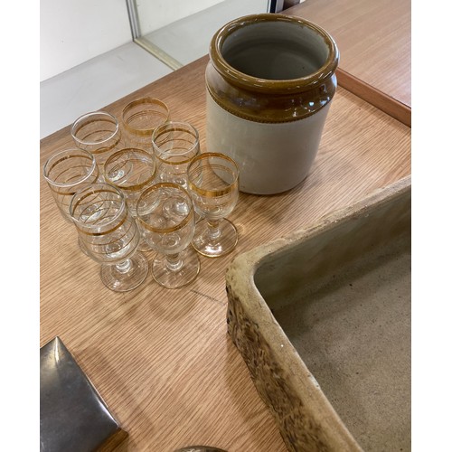 311 - Large selection of miscellaneous includes glassware, metal ware, pottery etc