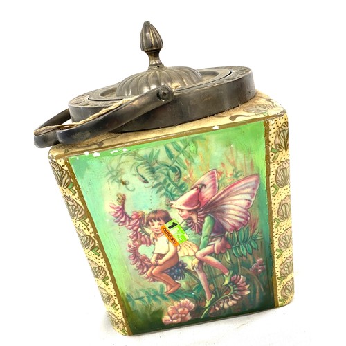 42 - Flower fairy Fantasia vintage Carltons Ware Burslem Fantasia tea caddy