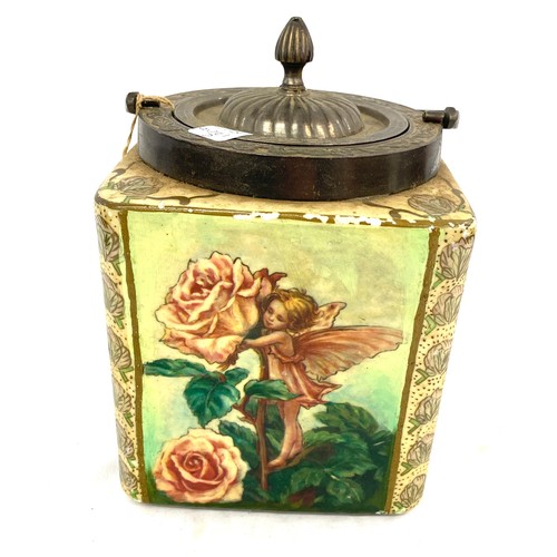 42 - Flower fairy Fantasia vintage Carltons Ware Burslem Fantasia tea caddy