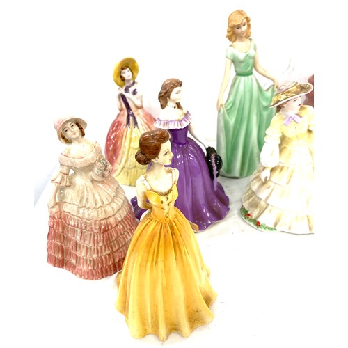 176 - Coalport  Strawberry Fayre lady, 3 Leonardo collection ladies, plus un-named ladies