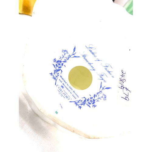 176 - Coalport  Strawberry Fayre lady, 3 Leonardo collection ladies, plus un-named ladies