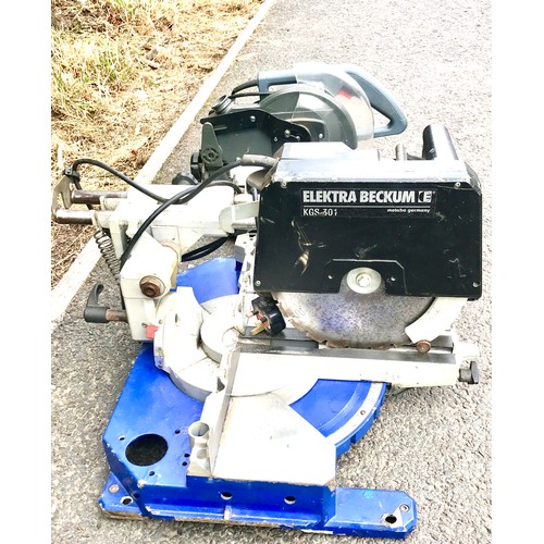 283 - Elektra Beckum circular saw untested model number KJS301 and unnamed circular saw