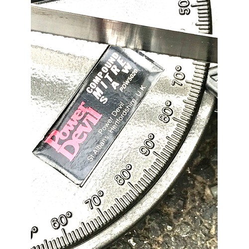 273 - Power devil compound mitre saw model number PD05443 working order