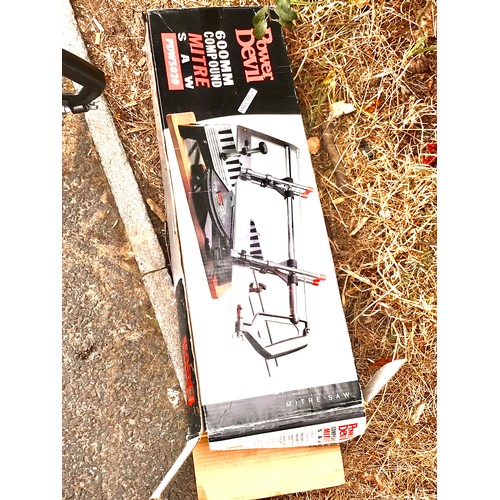273 - Power devil compound mitre saw model number PD05443 working order