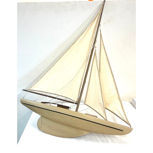 84 - Vintage wooden pond yacht