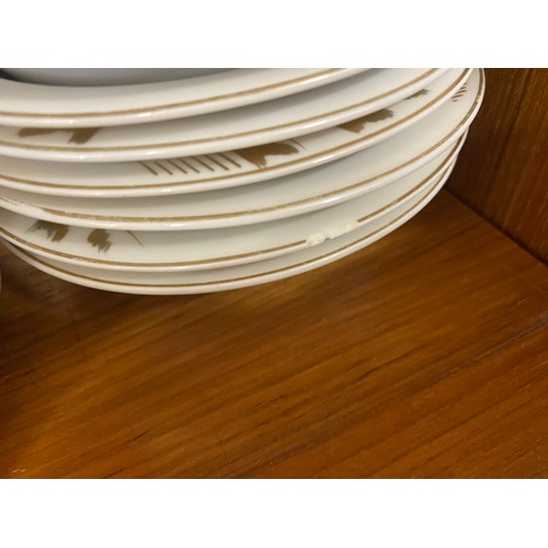 310 - Oriental Lithophane Ware to include 6 coffee cups, milk jug, sugar pot, five tea cups 1 repaired, su... 