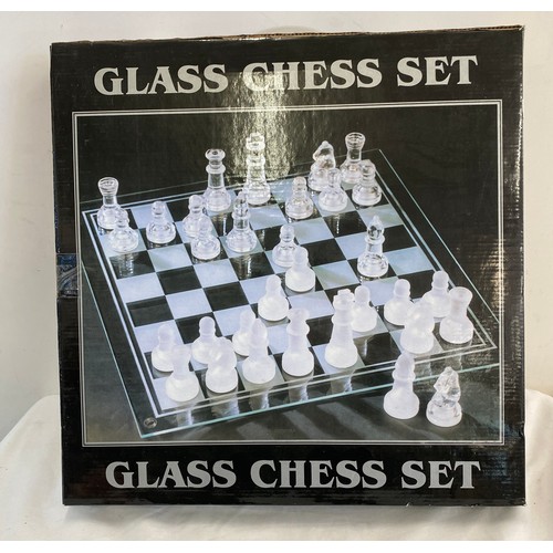 61 - Glass Chess set in original box