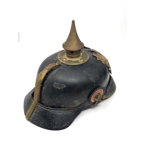 469 - Antique german /prussian pickelhaube with iron cross 1813 helmet plate