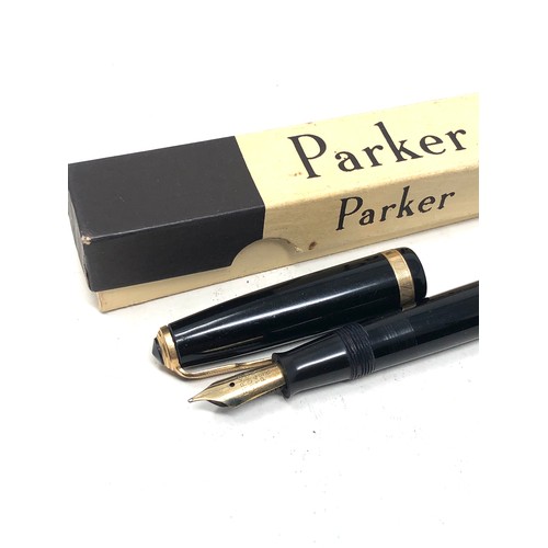 483 - Vintage 14ct gold nib parker duofold  fountain pen boxed