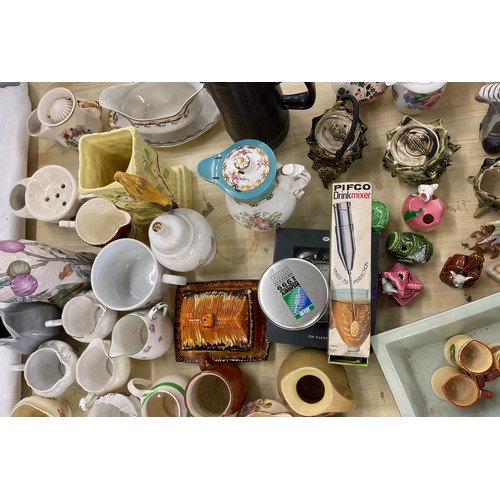 288 - Large selection of miscellaneous includes pottery, wooden box, jugs etc