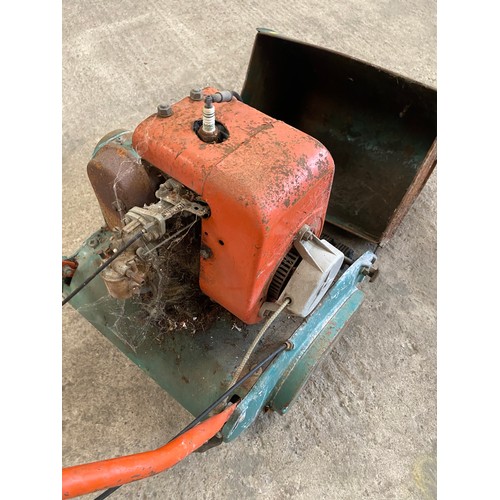 100Z - Vintage petrol Suffolk lawnmower, untested