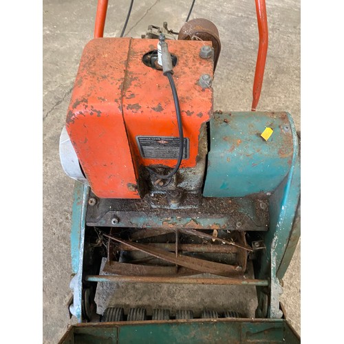 100Z - Vintage petrol Suffolk lawnmower, untested