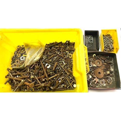 297 - Assorted box of washers, nuts and bolts