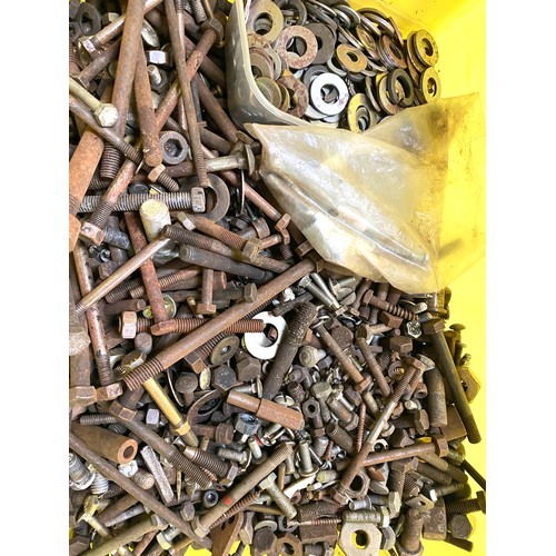297 - Assorted box of washers, nuts and bolts