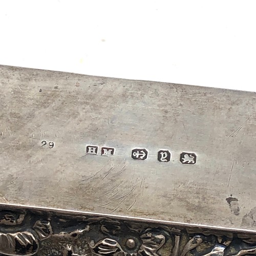 17 - Antique silver trinket box measures approx 8cm by 3cm birmingham silver hallmarks