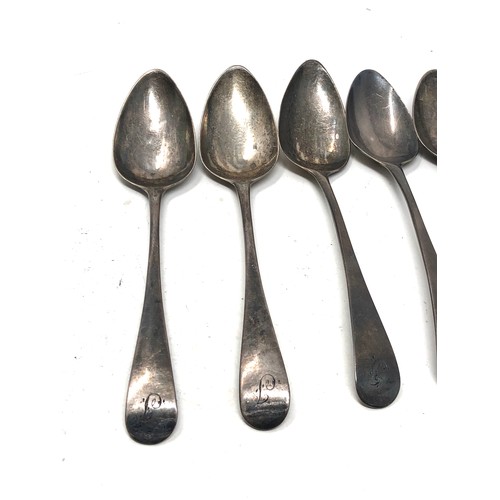 23 - 6 georgian silver tea spoons