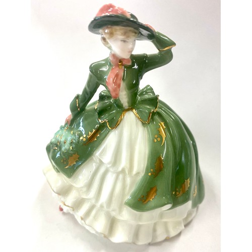 562 - 2 Small Coalport lady figures, Fairest Flowers Holly and Violet, both in good overall condition