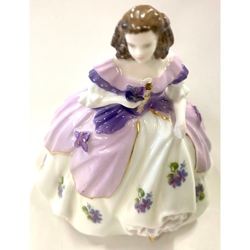 562 - 2 Small Coalport lady figures, Fairest Flowers Holly and Violet, both in good overall condition