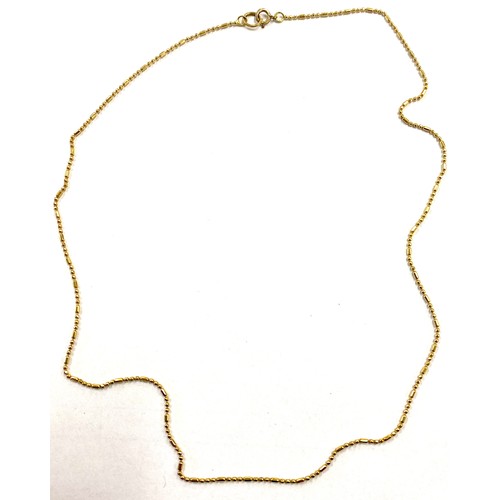 569 - Ladies ornate detailed 9ct gold chain, approximate length 17 inches, approximate weight 3.2g