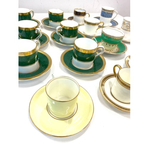 101 - Selection of china cups and saucers to include Ainsley, Coalport etc