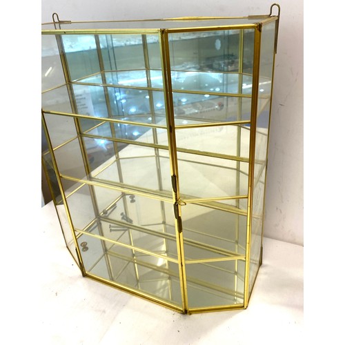 91 - Glass display unit / piece Height 16 inches, Width 14 inches, Depth 5.5 inches