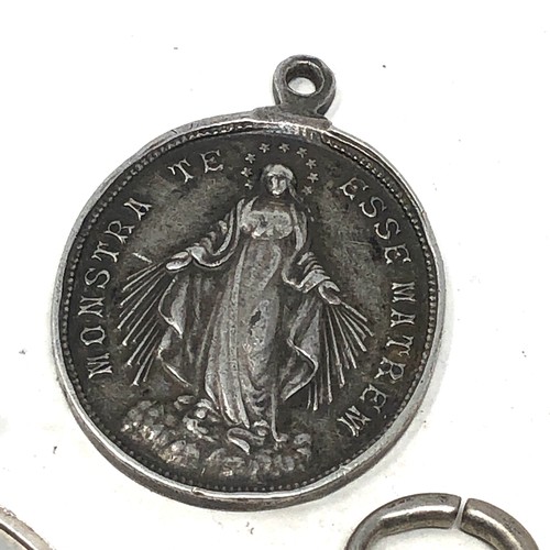 461 - 3 hallmarked silver medals /fobs inc irish