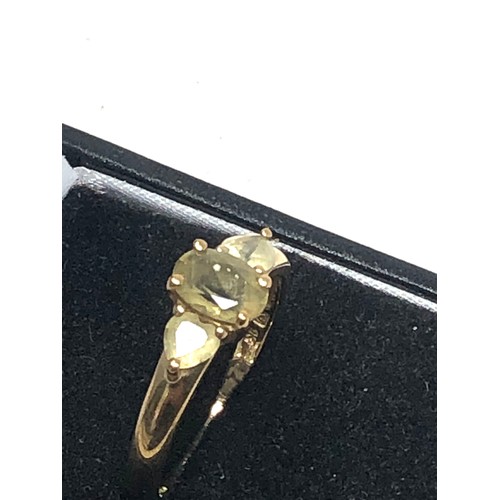 298 - 9ct gold citrine ring (1.9g)