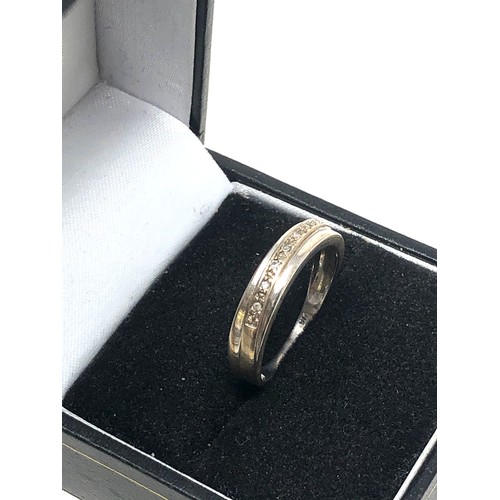 266 - 9ct white gold diamond ring (2.3g)