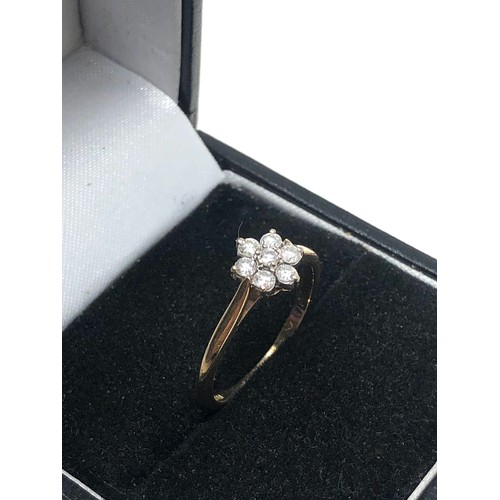 181 - 9ct gold diamond ring (1.7g)