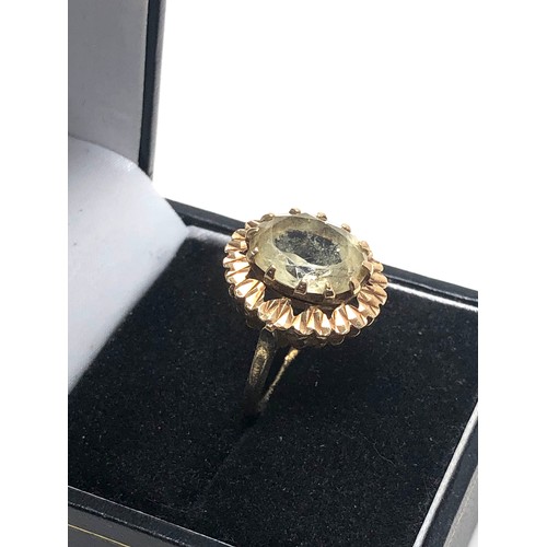 203 - 9ct gold  citrine ring (4g)